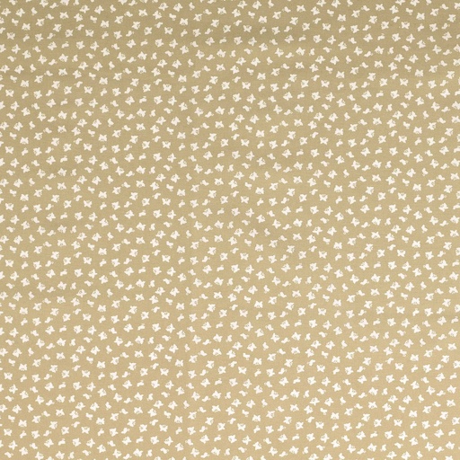 [30133-516-0013] Baumwolldruck mit weißen Schmetterlingen (0013 Sand)