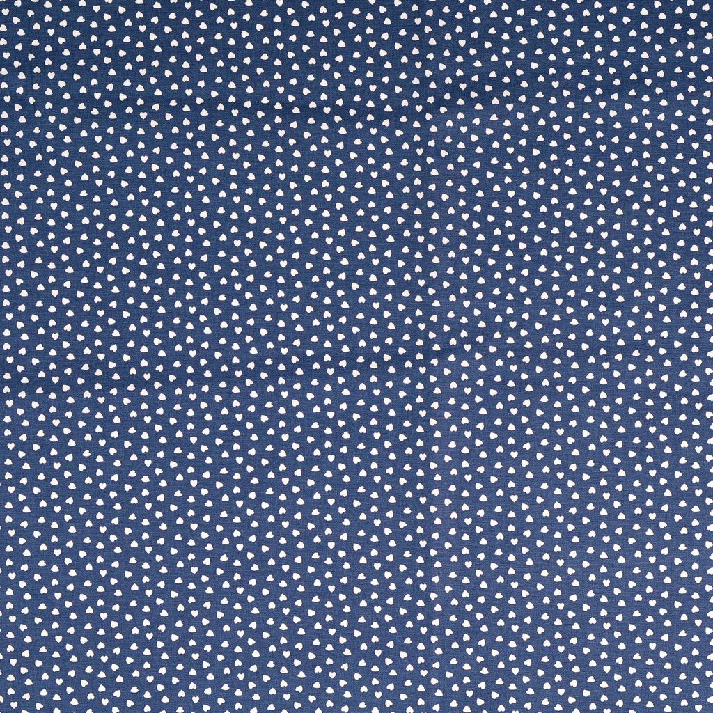 [30133-517-0010] Baumwolle mit weißen Herzen (0010 Blau)