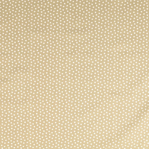 [30133-517-0013] Baumwolle mit weißen Herzen (0013 Beige)