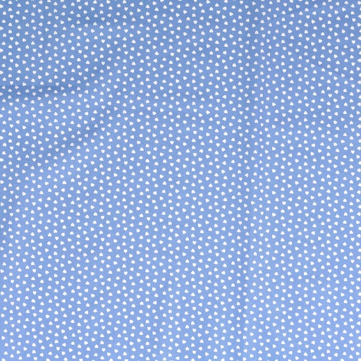 [30133-517-0015] Baumwolle mit weißen Herzen (0015 Blau)