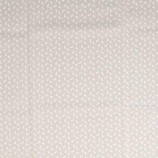 [30133-518-0001] Baumwolldruck mit kleinen weißen Blumen (0001 Hellgrau)