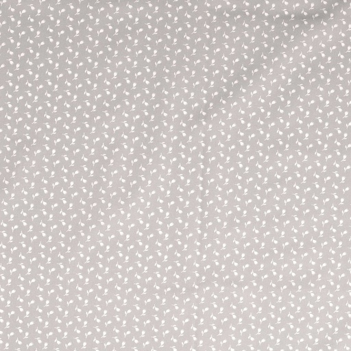 [30133-518-0004] Baumwolldruck mit kleinen weißen Blumen (0004 Steingrau)