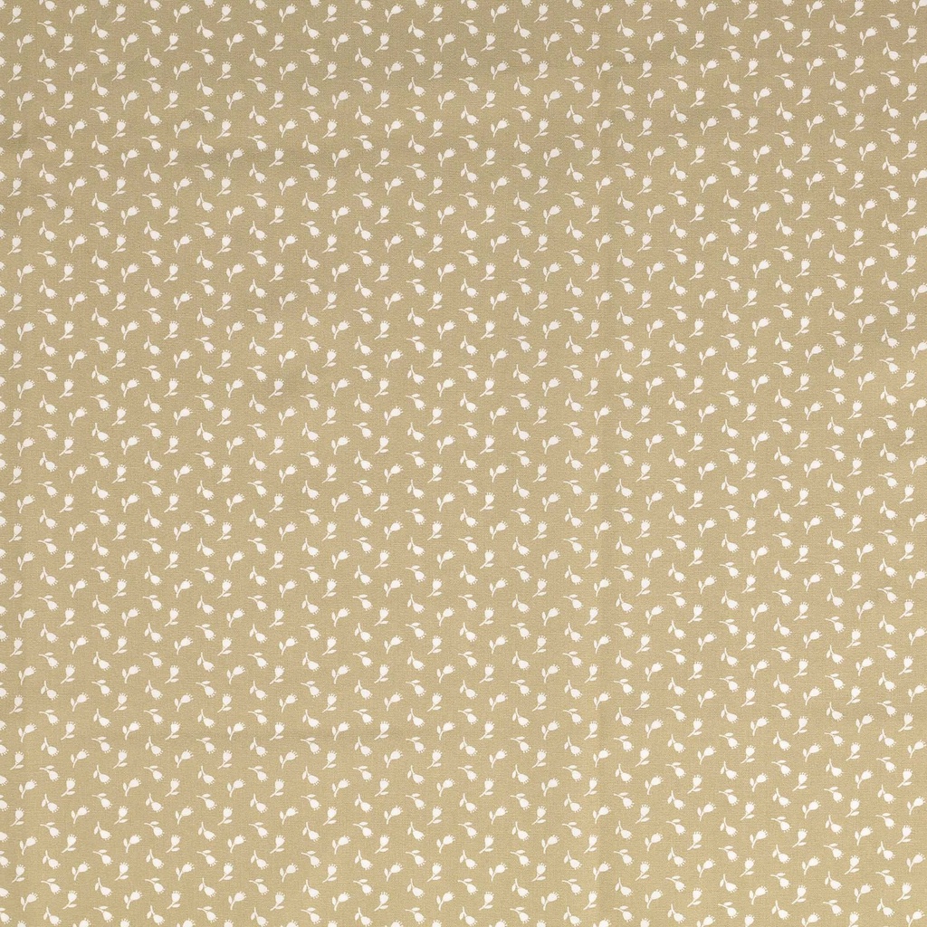 [30133-518-0013] Baumwolldruck mit kleinen weißen Blumen (0013 Sand)