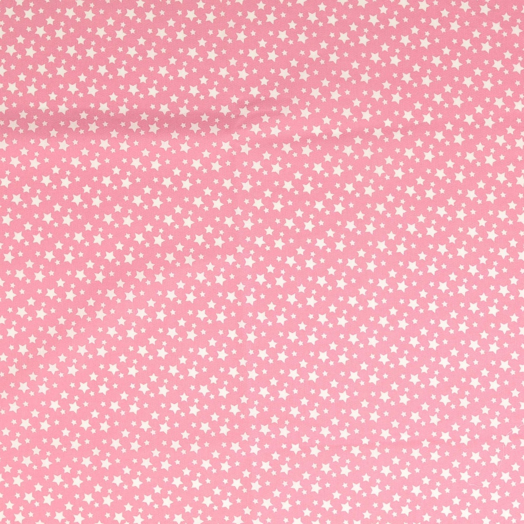 [30133-519-0003] Baumwolldruck mit weißem Sternregen (0003 Rosa)
