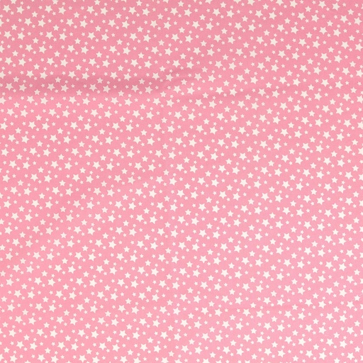 [30133-519-0003] Baumwolldruck mit weißem Sternregen (0003 Rosa)