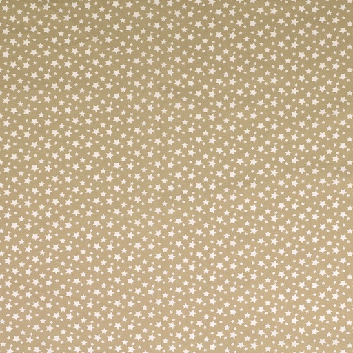 [30133-519-0013] Baumwolldruck mit weißem Sternregen (0013 Beige)