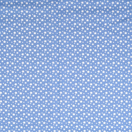 [30133-519-0015] Baumwolldruck mit weißem Sternregen (0015 Blau)