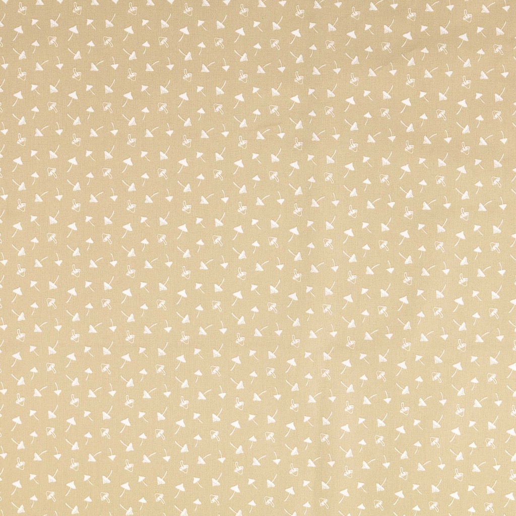 [30133-702-0006] Baumwolle mit kleinen weißen Pilzen (0006 Sand)