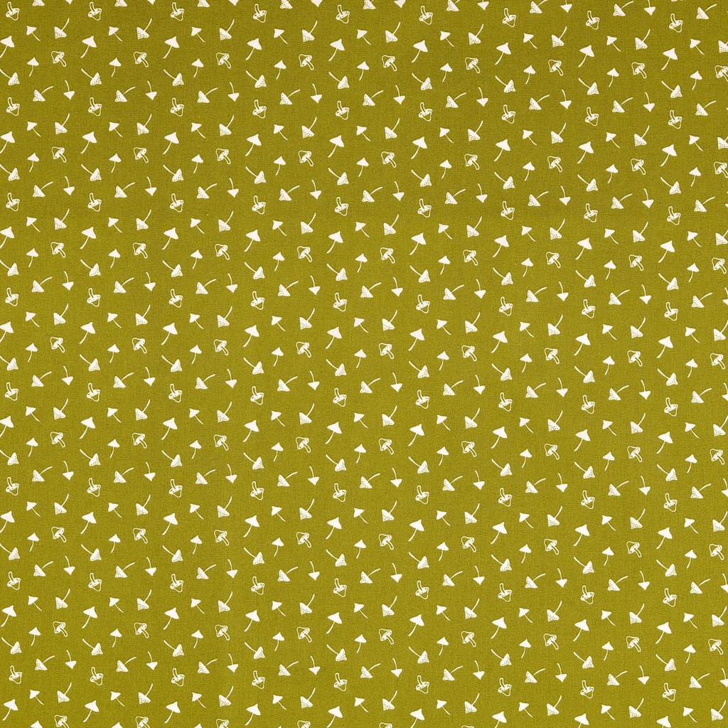 [30133-702-0007] Baumwolle mit kleinen weißen Pilzen (0007 Grün)