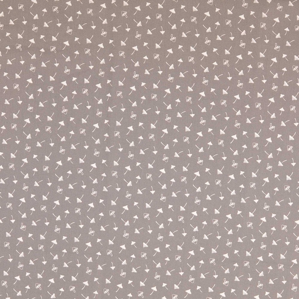 [30133-702-0008] Baumwolle mit kleinen weißen Pilzen (0008 Steingrau)