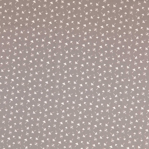 [30133-702-0008] Baumwolle mit kleinen weißen Pilzen (0008 Steingrau)