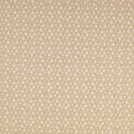 [30133-703-0006] Baumwolldruck mit weißen Zapfenblumen (0006 Sand)