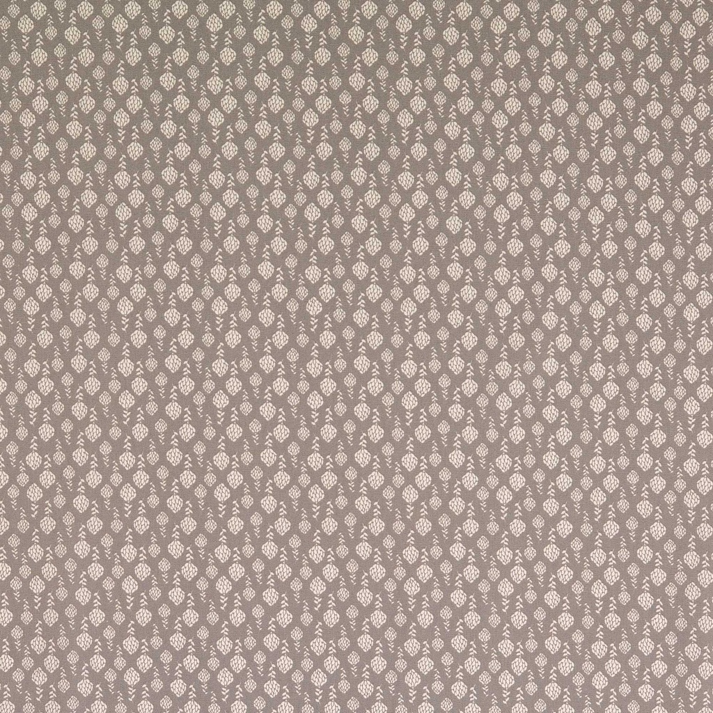 [30133-703-0008] Baumwolldruck mit weißen Zapfenblumen (0008 Grau)