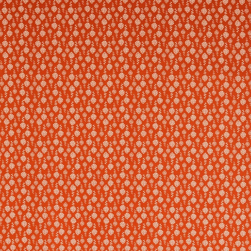 [30133-703-0011] Baumwolldruck mit weißen Zapfenblumen (0011 Terracotta)