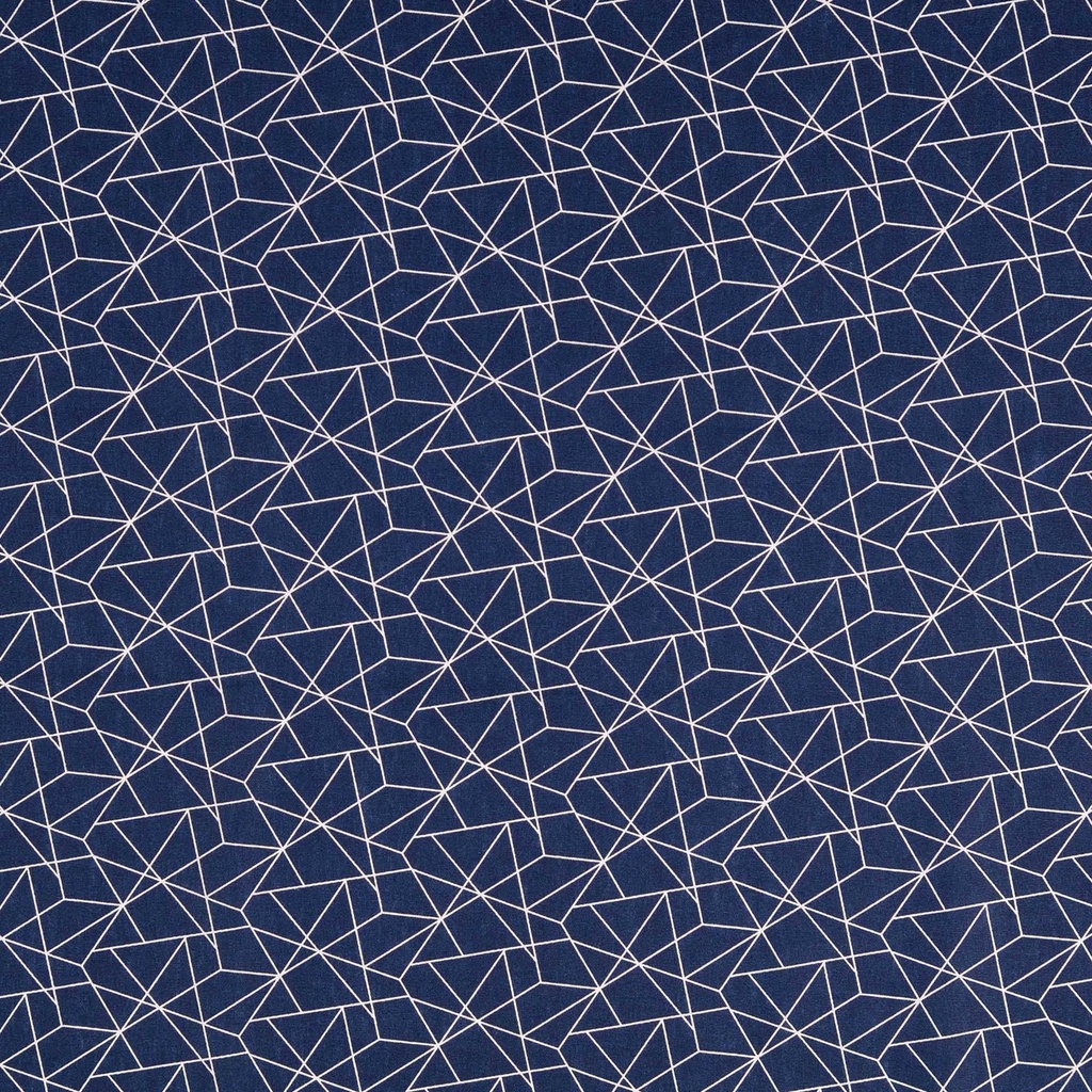 [30133-705-0012] Baumwolle Crazy Triangeles (0012 Dunkelblau)