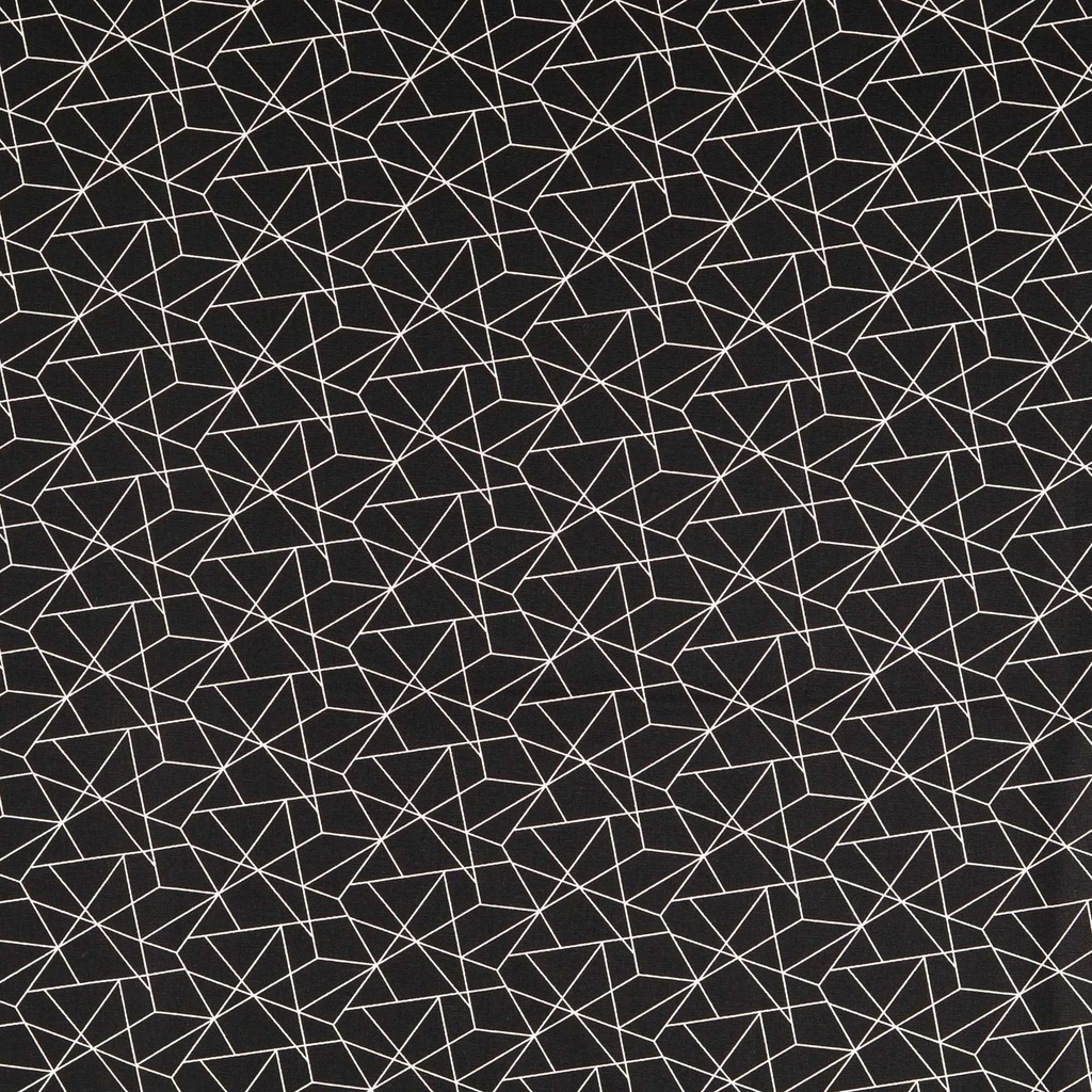 [30133-705-0013] Baumwolle Crazy Triangeles (0013 Schwarz)