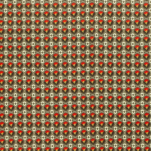 [515523-027] Baumwolle Popelin Gemustert Pflanzen abstrakt (027 Khaki-Grün)