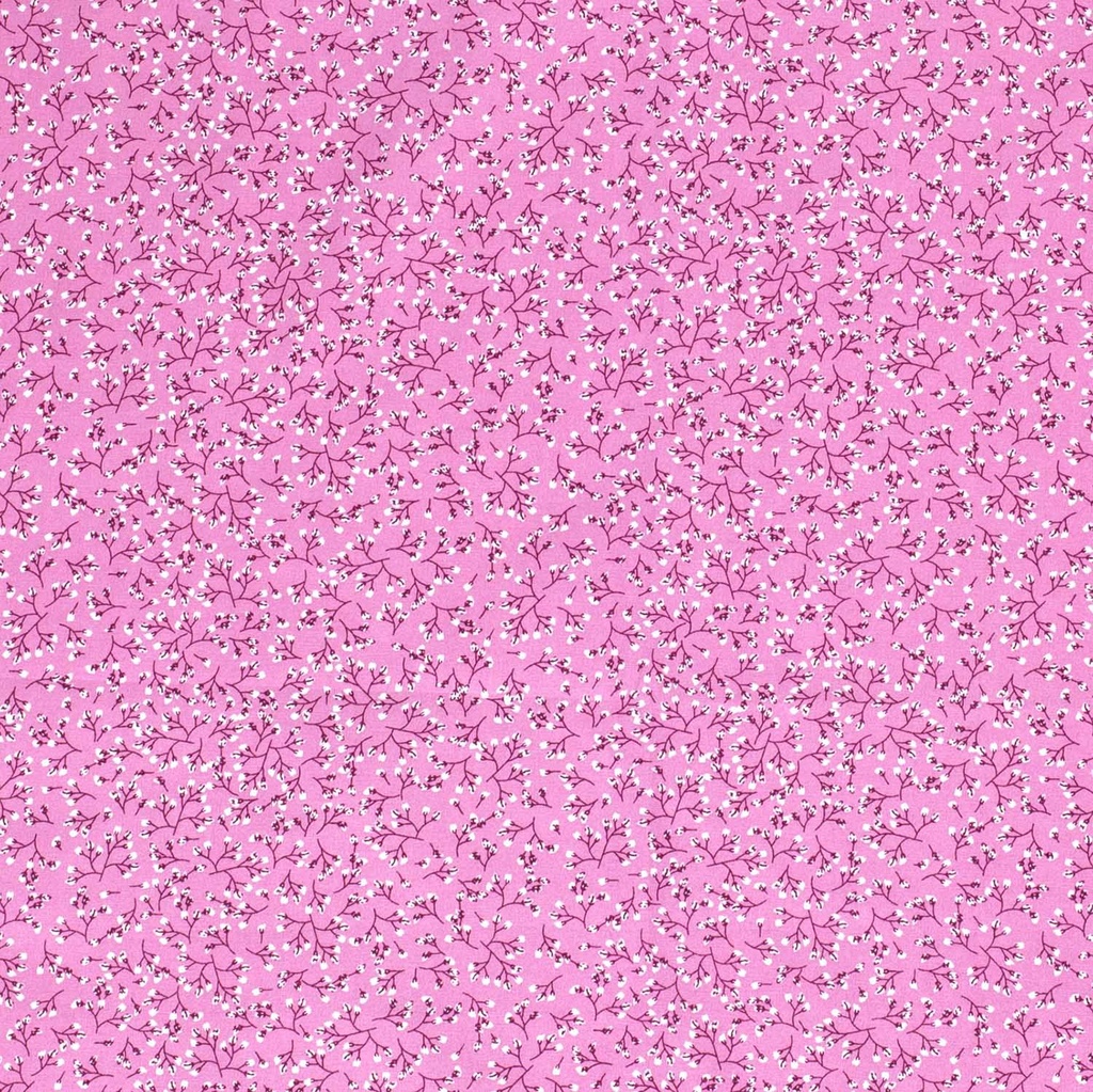 [515554-012] Baumwolle Popelin Gemustert Blumen (012 Rosa)