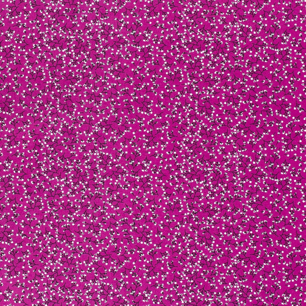 [515554-014] Baumwolle Popelin Gemustert Blumen (014 Rotes Holz)