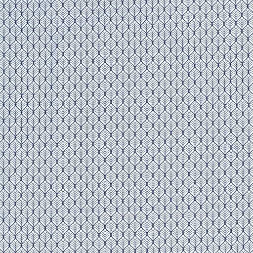[515560-003] Baumwolle Popelin Gemustert Blätter (003 Babyblau)