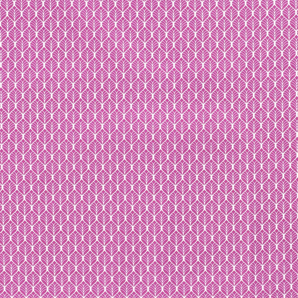 [515560-012] Baumwolle Popelin Gemustert Blätter (012 Rosa)