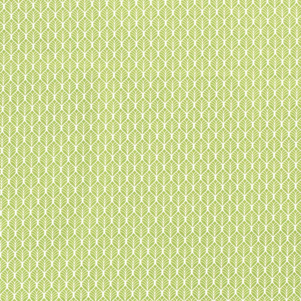[515560-023] Baumwolle Popelin Gemustert Blätter (023 Lime Grün)