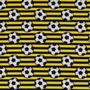 Baumwolle Popelin Gemustert Streifen und Fussball