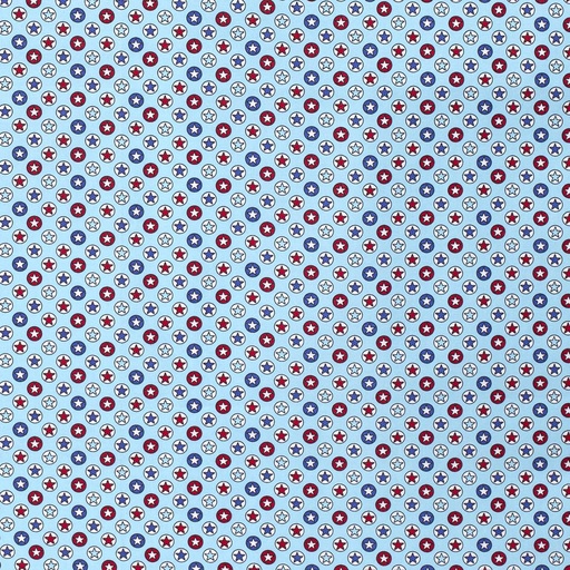[515810-003] Baumwolle Popelin Gemustert Abzeichen Sterne (003 Babyblau)