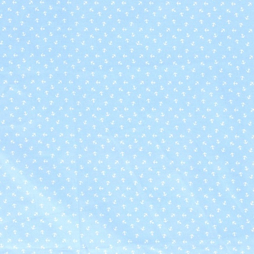 [515820-003] Baumwolle Popelin Gemustert Anker (003 Babyblau)