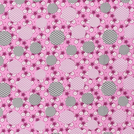 [515832-014] Baumwolle Popelin Gemustert Blumenwolken abstrakt (014 Rotes Holz)