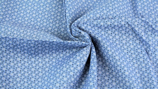 [6112-2] Baumwollpopeline mit Kreise (2 Dunkeljeans)