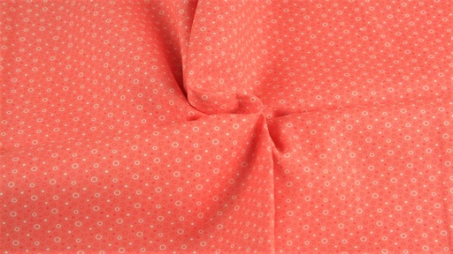 [6112-5] Baumwollpopeline mit Kreise (5 Coralle)