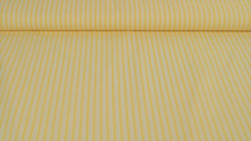 [6118-8] Baumwollpopeline, mit querstreifen (8 Weiß/Hellgelb)